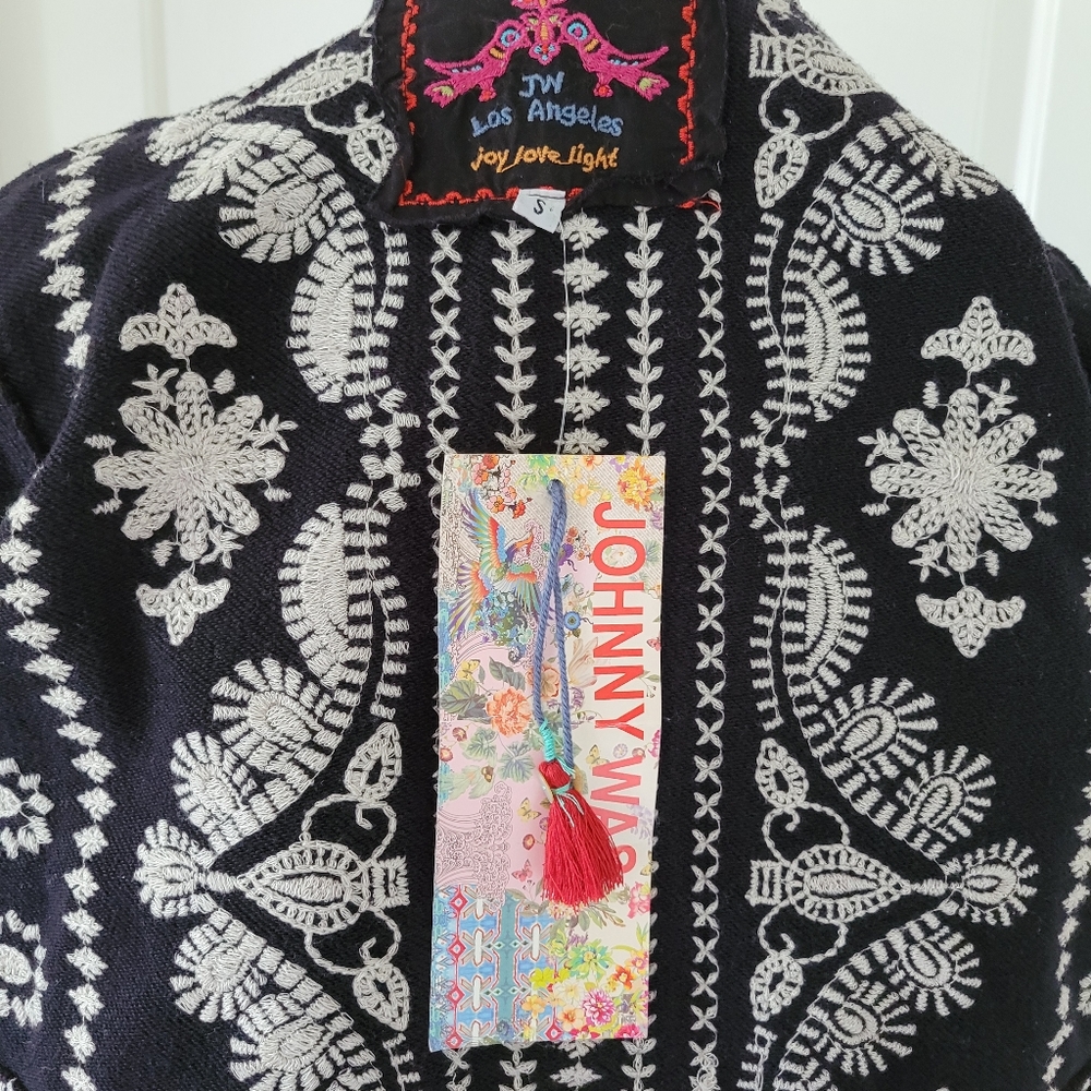 Johnny Was Cotton Embroidery Jacket
